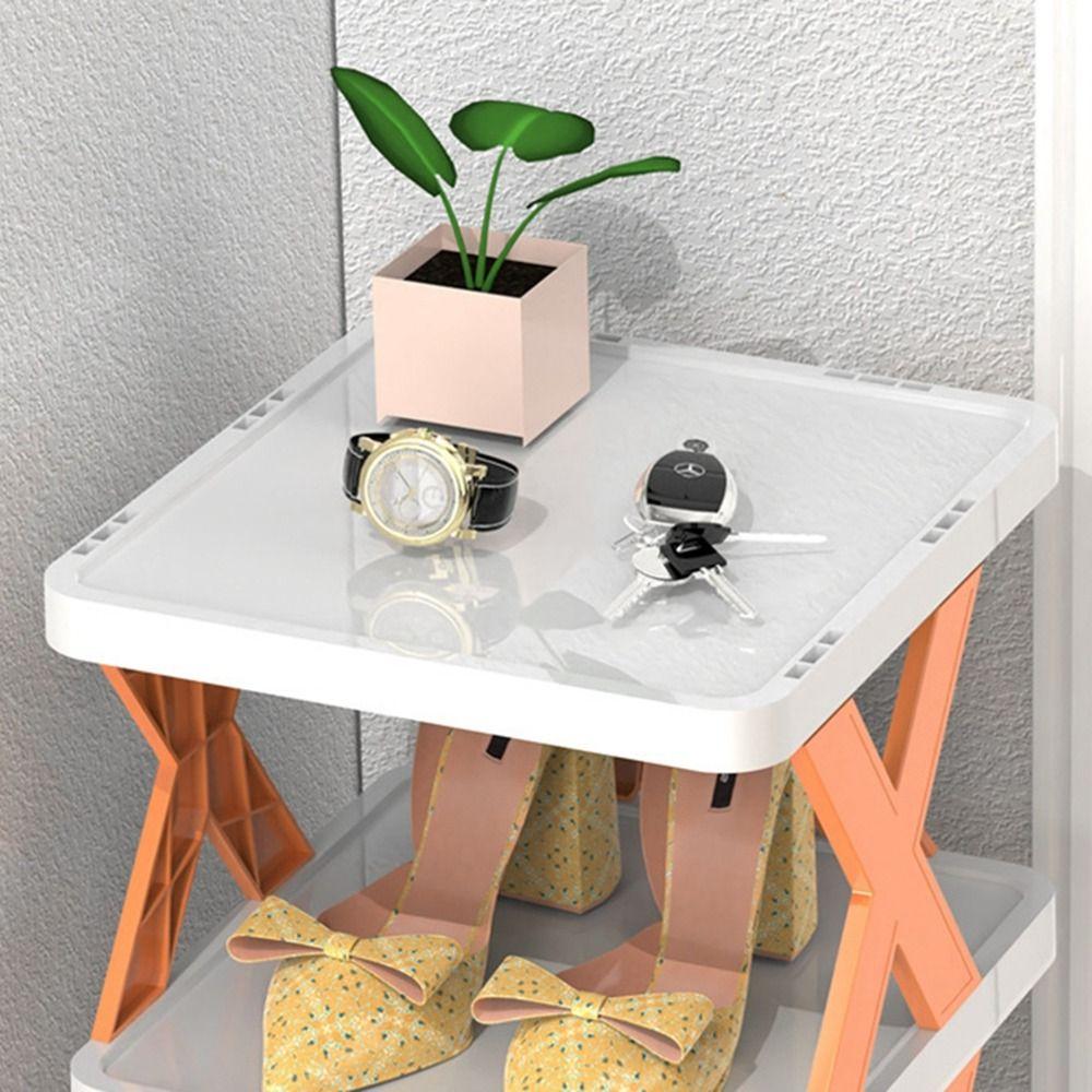 Пластиковая многослойная полка для хранения обуви, 2-5 слоев, органайзер для обуви, штабелируемая стойка для обуви, для дома