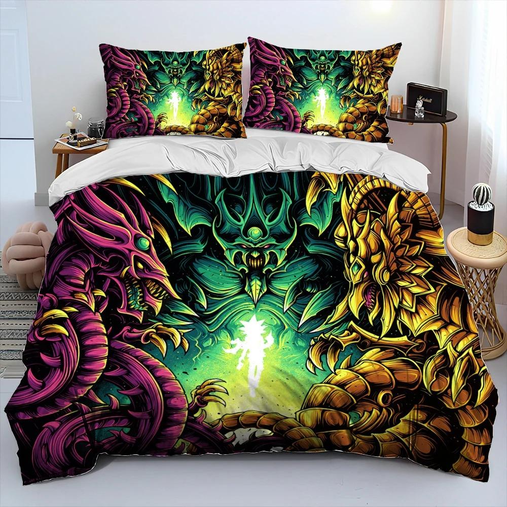 3D Yu-Gi-Oh Pharaoh Atem Adult Duvet Cover Pillowcase Bedding BoyGirl Bedroom Decoration Children Gift Single Double Large Size