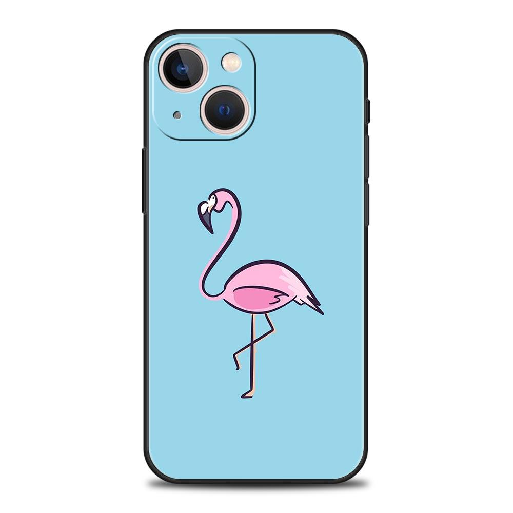 Розовый Красный Фламинго Роскошный Чехол Для Телефона Для iPhone 11 14 15 Pro MAX 12 13 Mini 7 8 Plus X XR XS SE Силиконовый Ударопрочный Чехол Funda