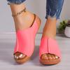 Fashion Summer Women's Platform Wedges Slippers 2024 Retro New Open Toe Casual Slip On Slides Shoes for Women Outdoor Women's Slippers