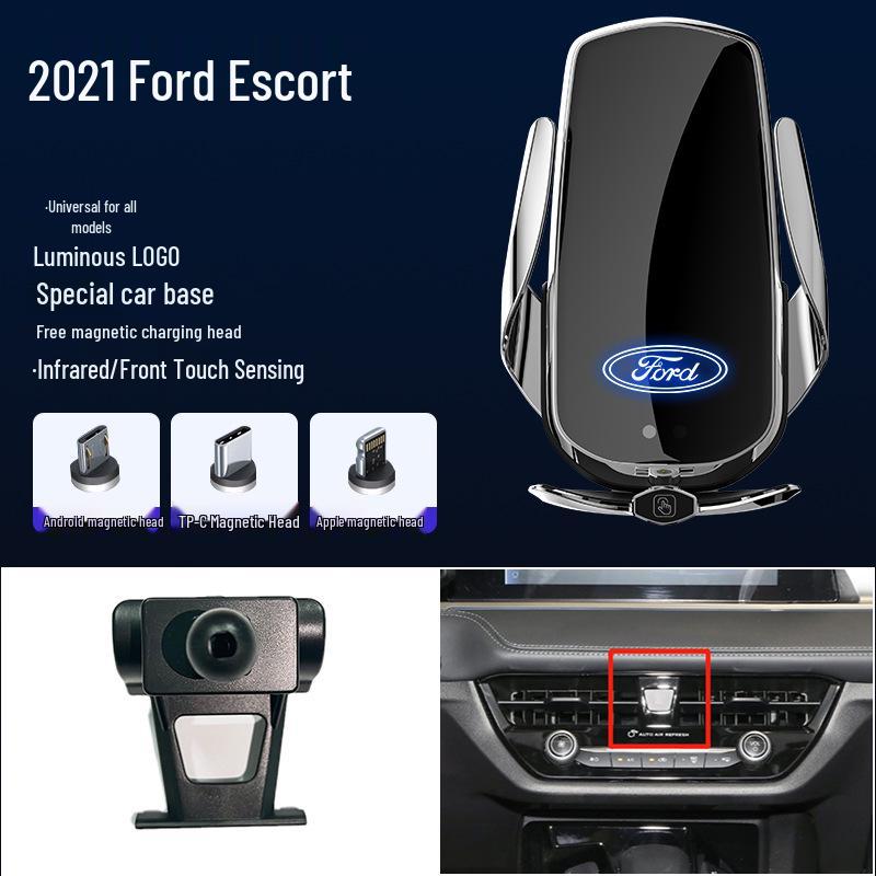 Магнитный беспроводной держатель для телефона с быстрой зарядкой для Ford Focus/Mondeo/Fiesta