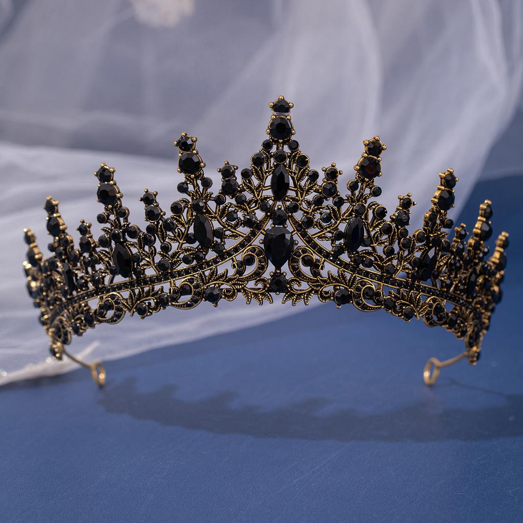 Baroque Birthday Crown Hair Accessory High End Travel Photography Crown Headwear Halloween Bun Hair Band Accessory