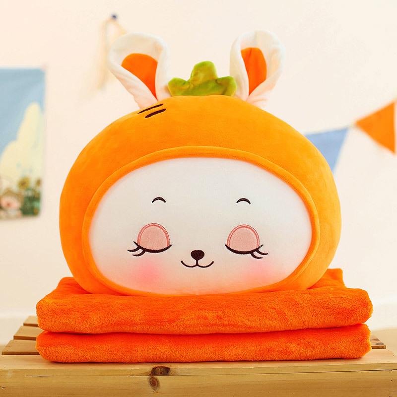 Подушка с рисунком из мультфильма, одеяло двойного назначения, складное одеяло для кондиционера, подушка для автомобиля, подушка «три в одном» для сна в офисе