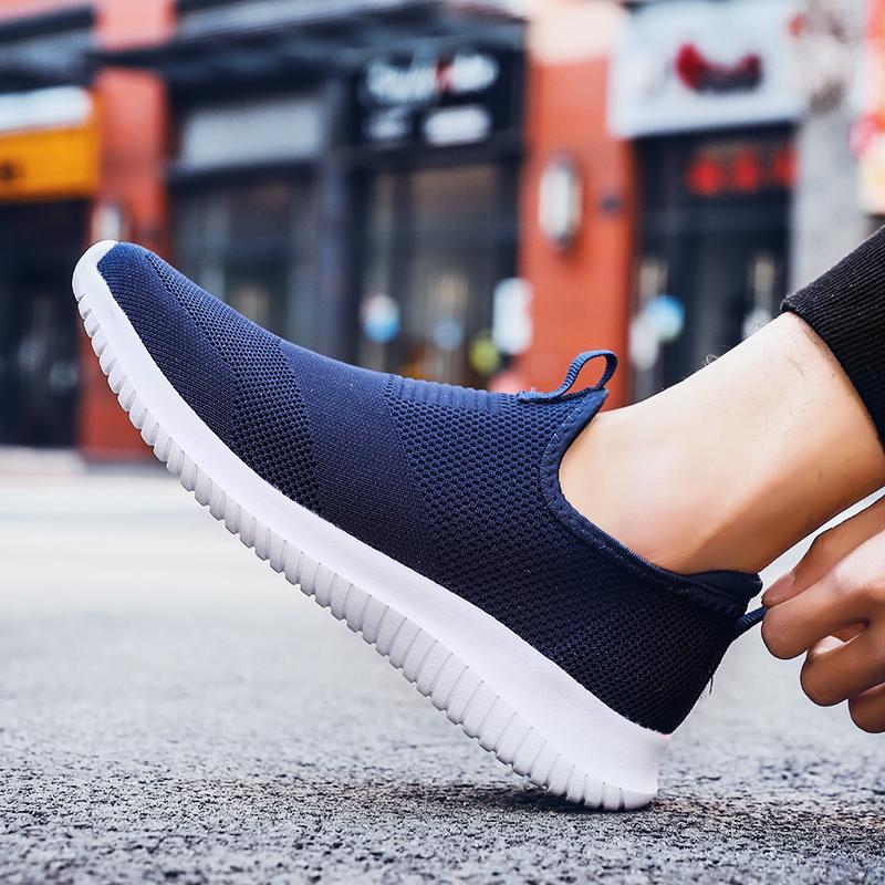Мужские и женские кроссовки без шнуровки, спортивные кроссовки для бега, ходьбы, повседневная спортивная обувь, мужская дышащая обувь на плоской подошве, размер 35-48
