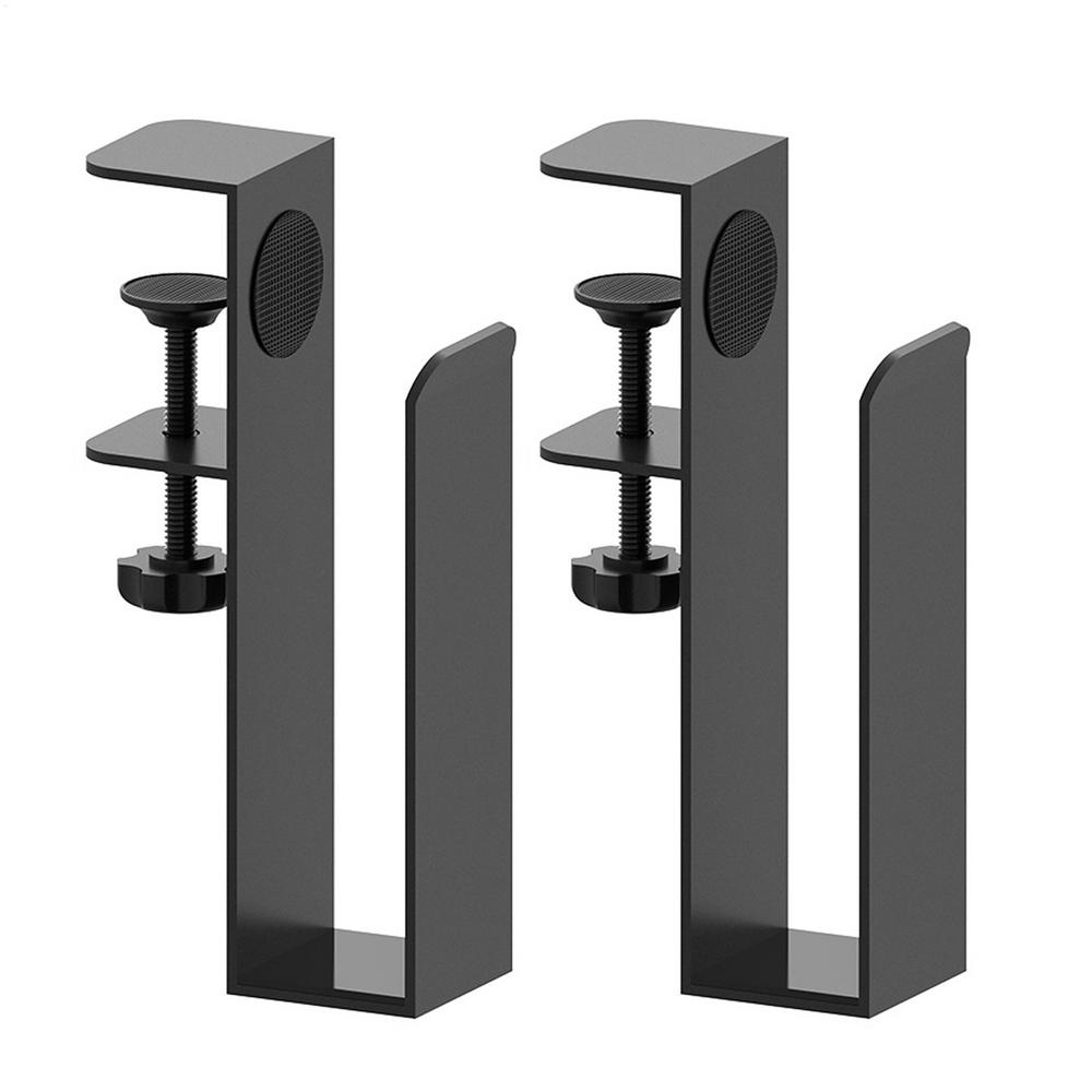 Desk Side Storage No Drill Laptop Desk Mount Clamp On Shelf Hangable Desk Organizer Laptop Holder Tool for Home Office Files