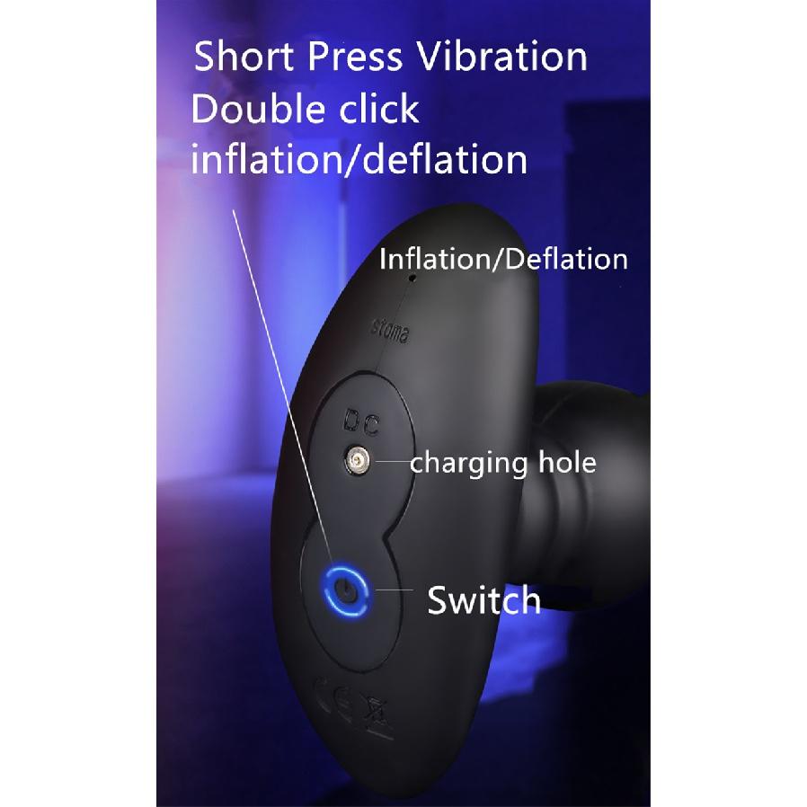 Inflatable Silicone Anal Butt Plug 10 Modes Anus Beads Massage Vibrator For Women Men Masturbation Sex Toys Adult