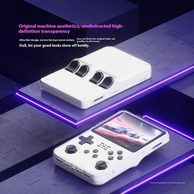 1 шт. Прозрачный портативный игровой консольный защитный чехол Интегрированный ТПУ Мягкий корпус Для R36S Защитный чехол