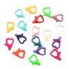 Colorful Spring Alloy Spray Paint Peach Heart & Figure 8 Keychain DIY Jewelry Material Pack
