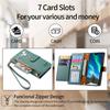 Кошелек-чехол для Motorola Moto G Power 2025 G 5G G96 G86 G64 G56 G75 G66Y G55 с карманом на молнии, кошелек на запястье, флип-чехол с держателем для карт