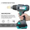 NEW 18V 4000mAh Electric Cordless Heat Gun Temperatures Adjustable Hot Air Gun With 3 Nozzles Attachments Power Tool