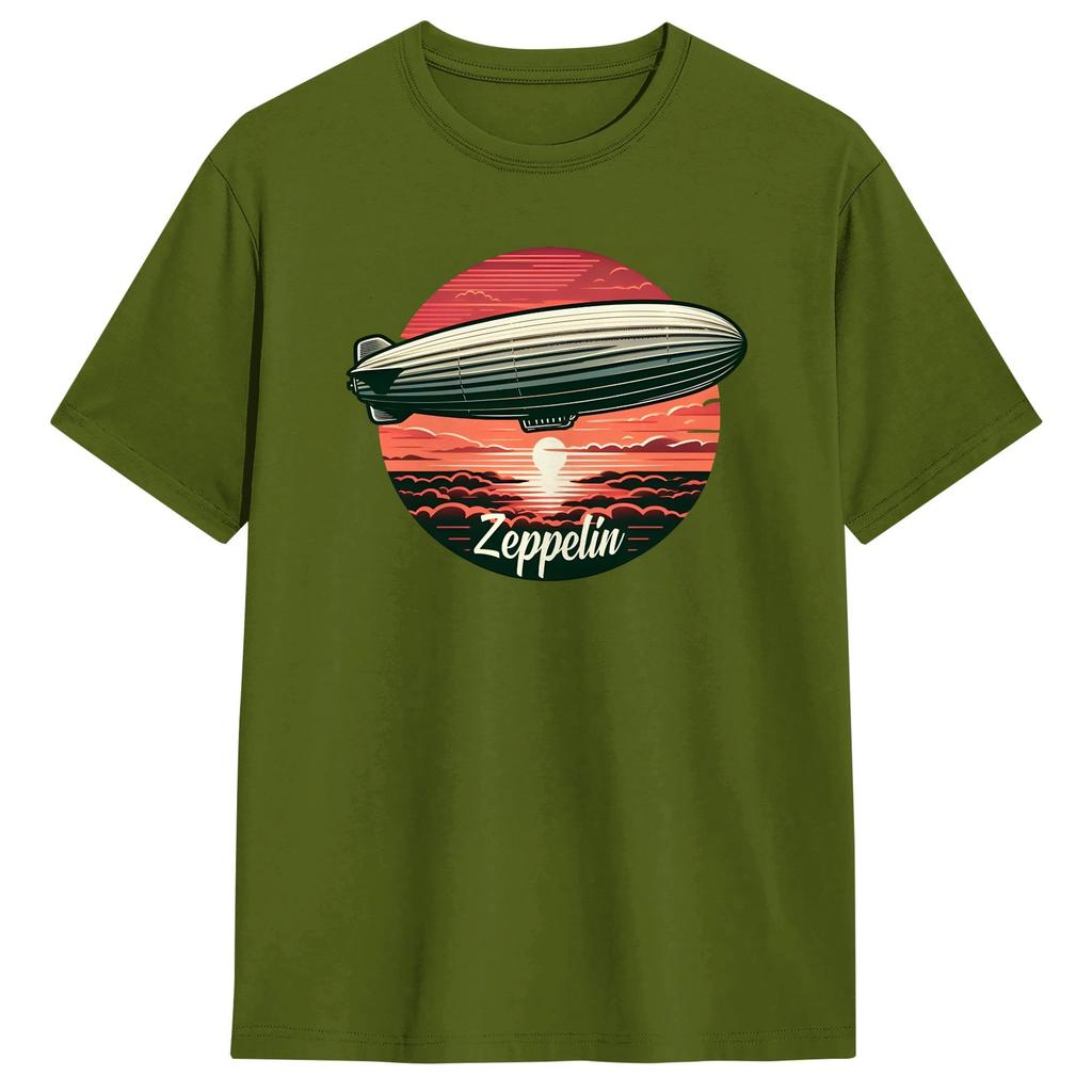 Streetwear TShirt Summer Leds Zeppelins Music Band Leisure T Shirts  Pure Cotton Tshirt for Unisex Aesthetic Short Sleeve Top Tees