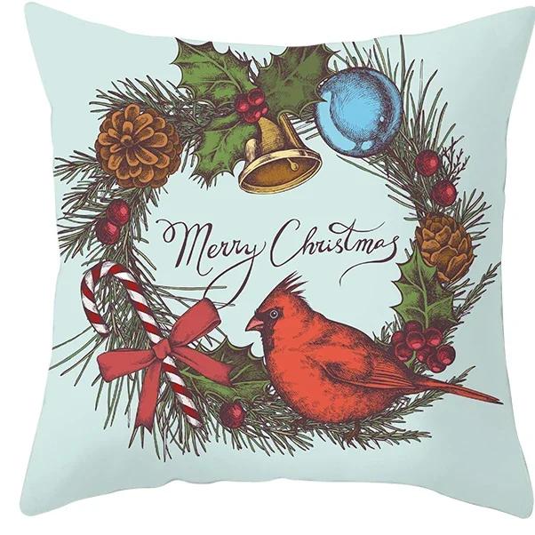 Рождественское украшение Наволочка для дивана Гостиной Наволочка для подушки % Полиэстер Многоразовая Наволочка Прямая доставка