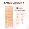 1 Pcs Hanging Jewelry Organizer Storage Roll With Hanger Metal Hooks Double-Sided Jewelry Holder For Earrings Necklaces Rings