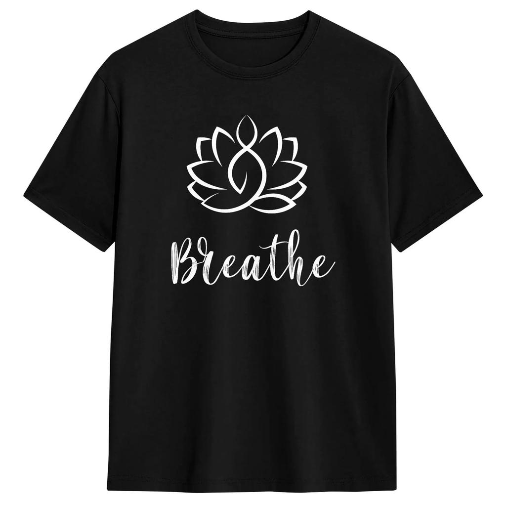 Chakra Lotus Flower Spiritual Yoga Lover Tshirt Hipster Tshirts Short Sleeve Streetwear Tops Summer Cotton Oversize Top Tees