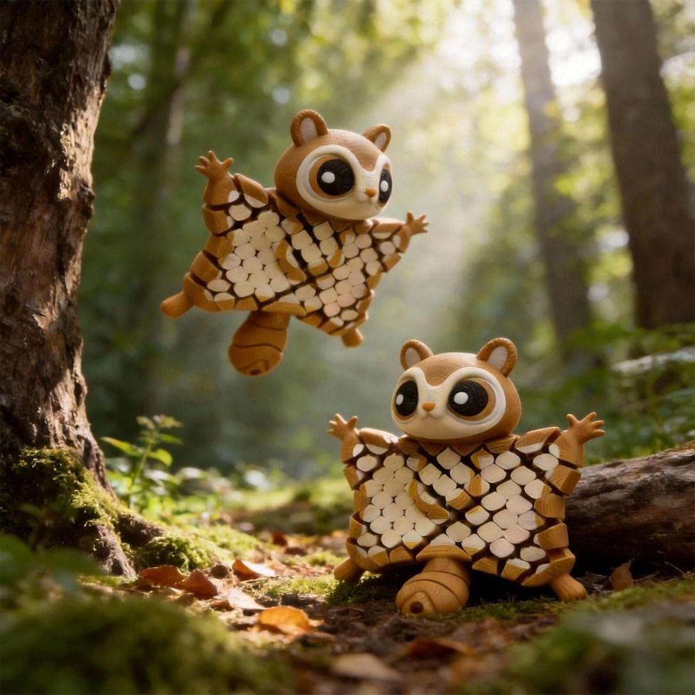 Cute Flying Squirrel Pendant Creative 3D Printed Simulation Toy  Model Display