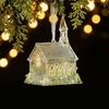 Butterfly Christmas Tree Hanging Decor Glitter Dust Finish Glitter Xmas Tree Ornament  Home Party