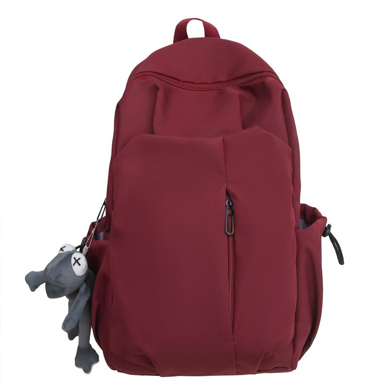 Рюкзак Простой однотонный рюкзак для студентов кампуса Школьный рюкзак