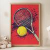 Plakat Tenisowa Pasja Plakat Tenisowa Pasja, 70X100 Cm, Rama Drewniana Jasny Dąb, Papier Matowy 230 Gsm