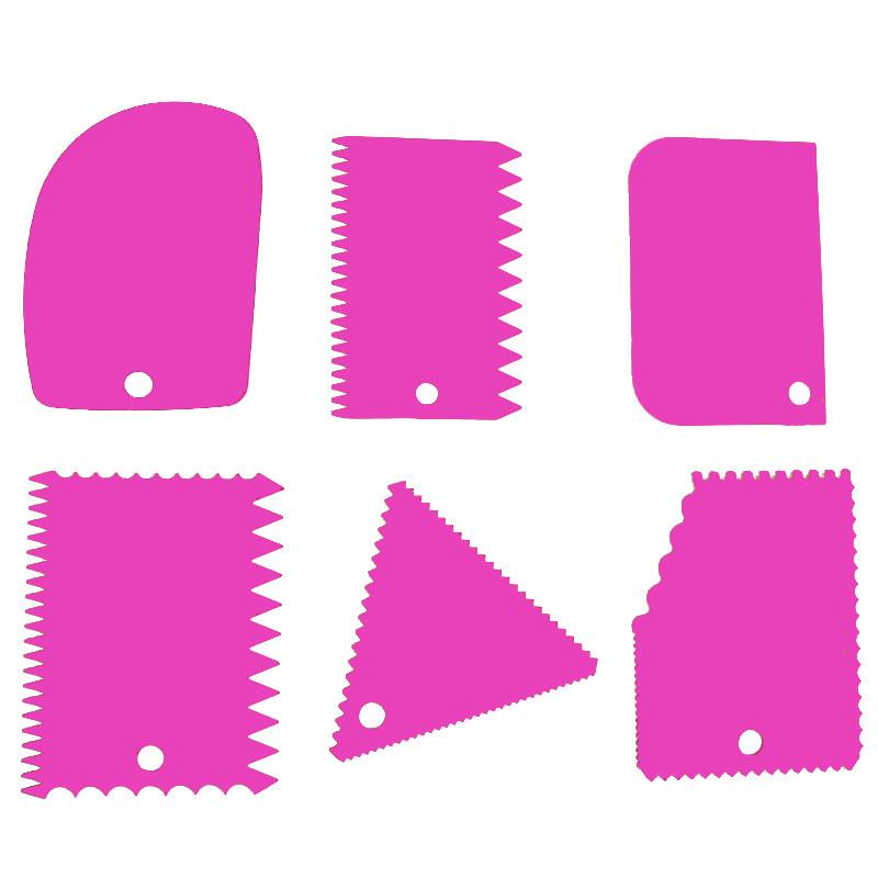 6шт резак тесто тесто помадка крем украшения торт скребок края инструменты