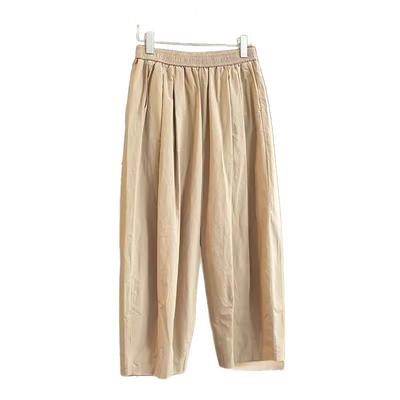 Быстросохнущие брюки-морковки для женщин на лето, тонкие восьмиточечные широкие, маленькие, девятиточечные из ледяного шелка, повседневные брюки-харуны