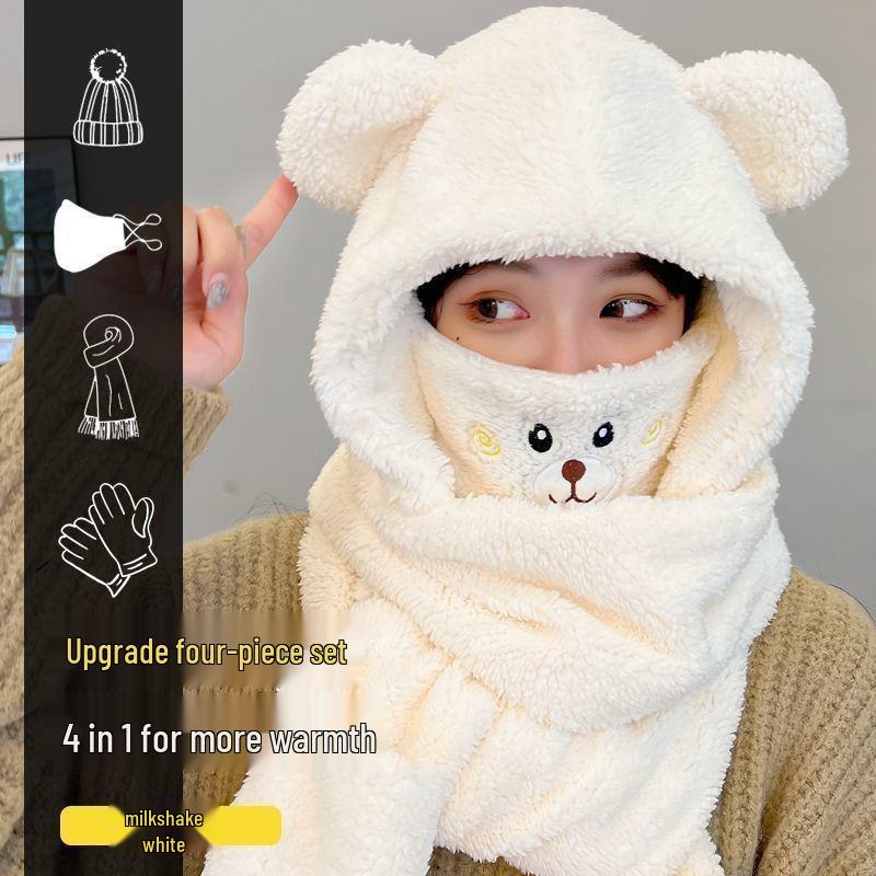 2025 Women's Fleece-Lined Windproof Cycling Hat and Snood Combo