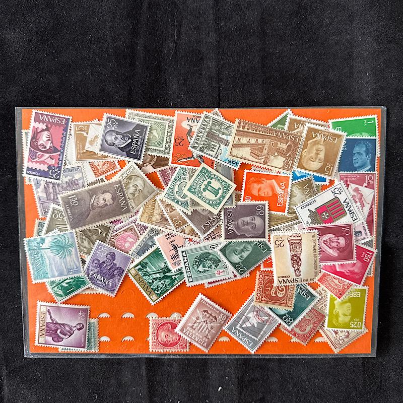 Настоящие почтовые марки Новой Испании 100 разных оригинальных марок Почтовые Коллекционные почтовые марки Коллекционирование испанских образовательных марок