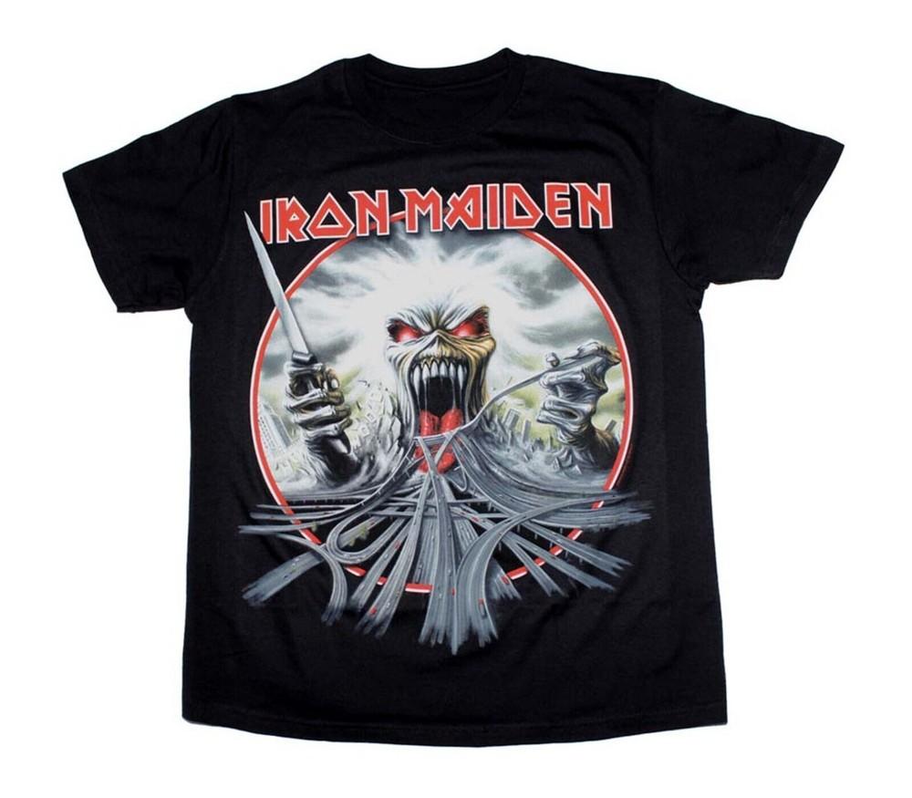 IRON MAIDEN CD LGO CALIFORNIA HIGHWAY Официальная РУБАШКА МАЛЕНЬКАЯ Новая седьмая унисекс футболка