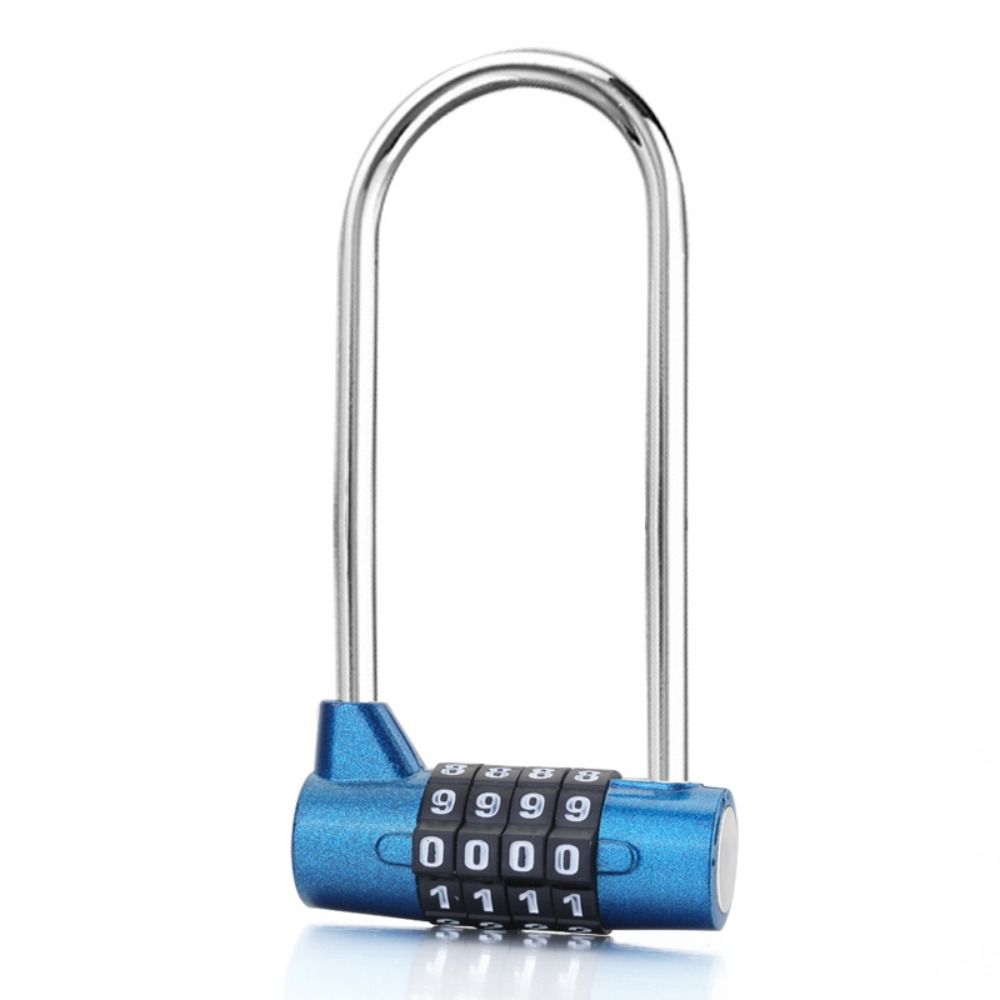 Security Lengthened Shackle Lock 4 Digit Combination Padlock Durable Password Lock  Suitcase