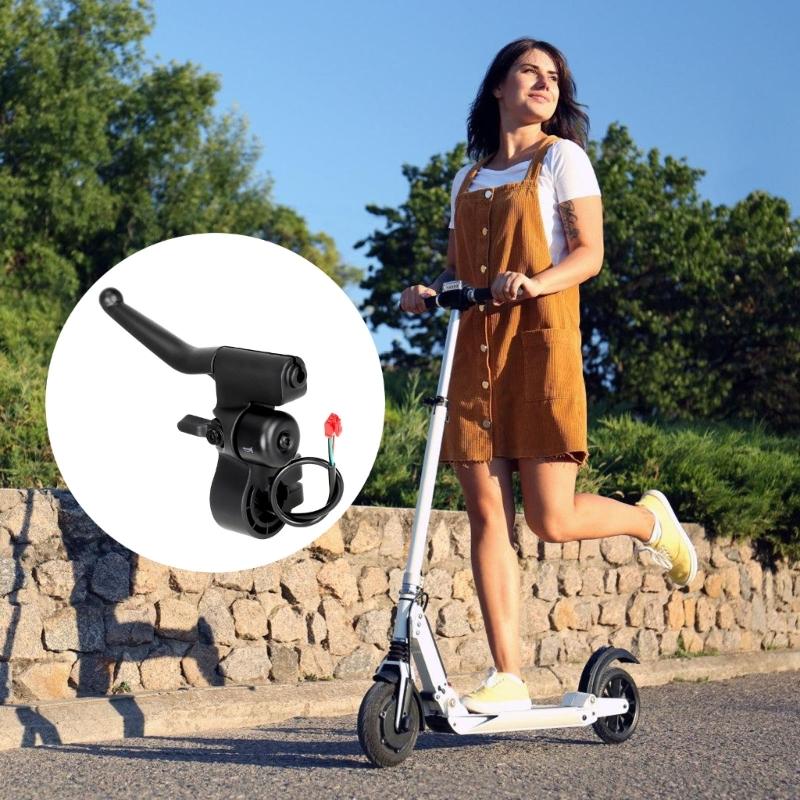 6Lite Scooter Brakes Lever Brakes Handle Grip Brakes Systems With Bells For Safe And Smooth Riding On Park And Street