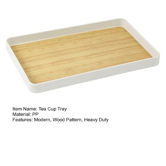 Поднос для чайных чашек с рисунком дерева Современный Противоскользящий Прямоугольный Сверхпрочный ПП Многофункциональный для сервировки фруктов Столовая посуда для хранения
