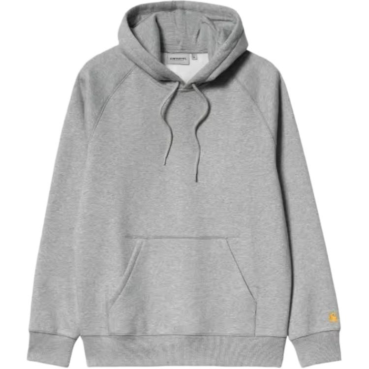 Carhartt WIP Однотонная толстовка с капюшоном на шнурке и длинным рукавом для мужчин Серая I033661-00M-XX