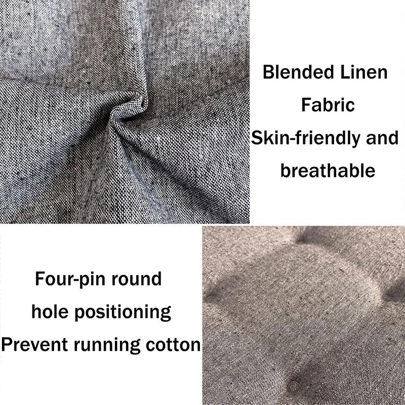 Summer Dining Chair Cushion Thickened Cotton Linen Breathable Cushion Student Horseshoe-shaped Chair Cushion Home Supplies