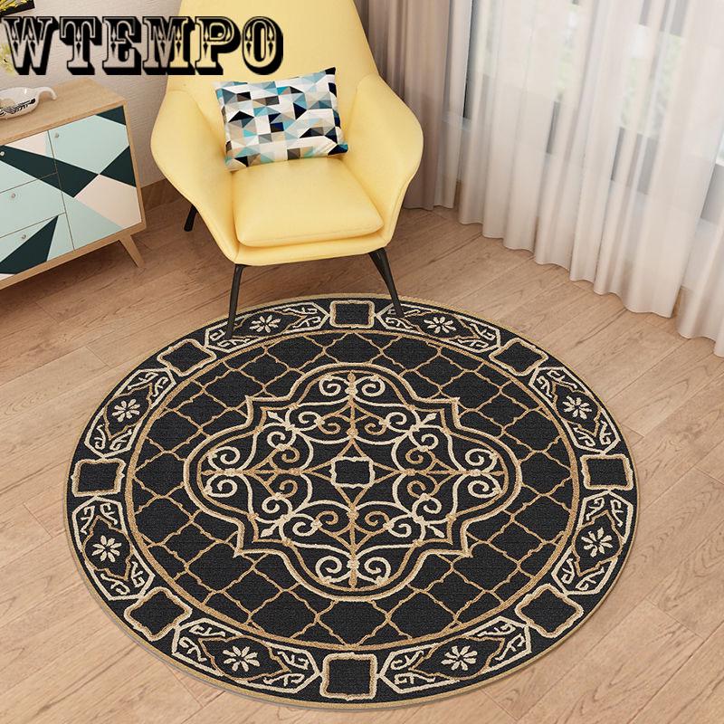 Круглый ковёр из полиэфирного волокна