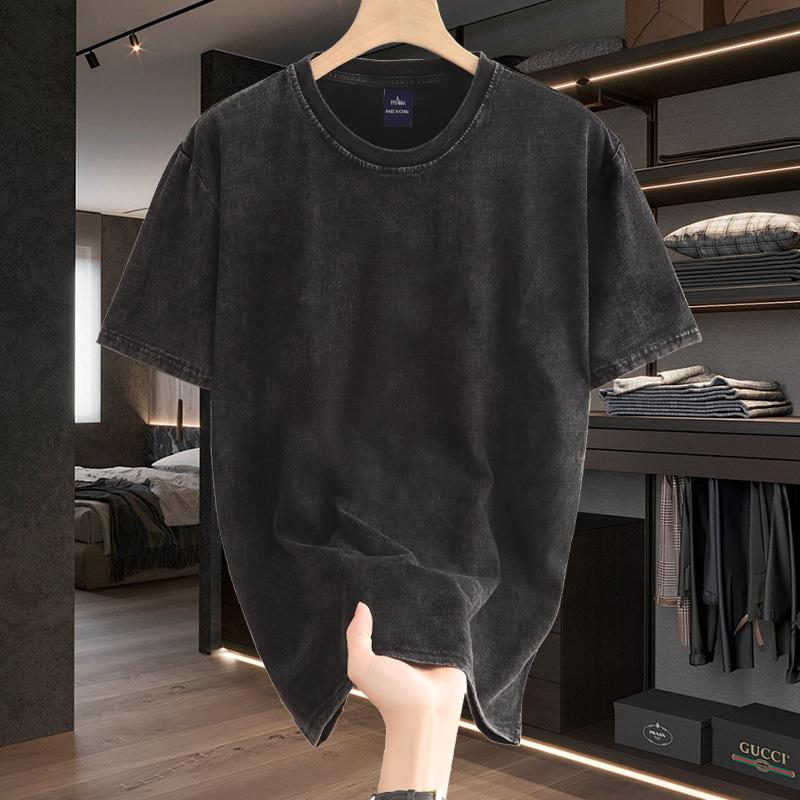 Women's Short Sleeve Tee O Neck Hip Hop Style Printed Top Vintage Washed Cotton Casual T-Shirt