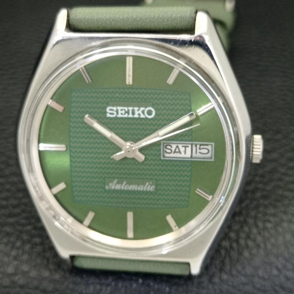 АВТОМАТИЧЕСКИЕ 6309A ВИНТАЖНЫЕ SEIKO ЯПОНИЯ МУЖСКИЕ ЧАСЫ С ЗЕЛЕНЫМ ЦВЕТОМ ЦИФЕРБЛАТА a701559-5