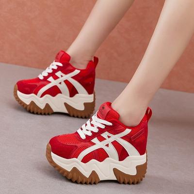 Женские кроссовки на скрытой платформе 10 см, осенние новинки 2025 года, спортивная обувь, толстая подошва 13 см, немецкие тренировочные кроссовки, повседневная женская обувь