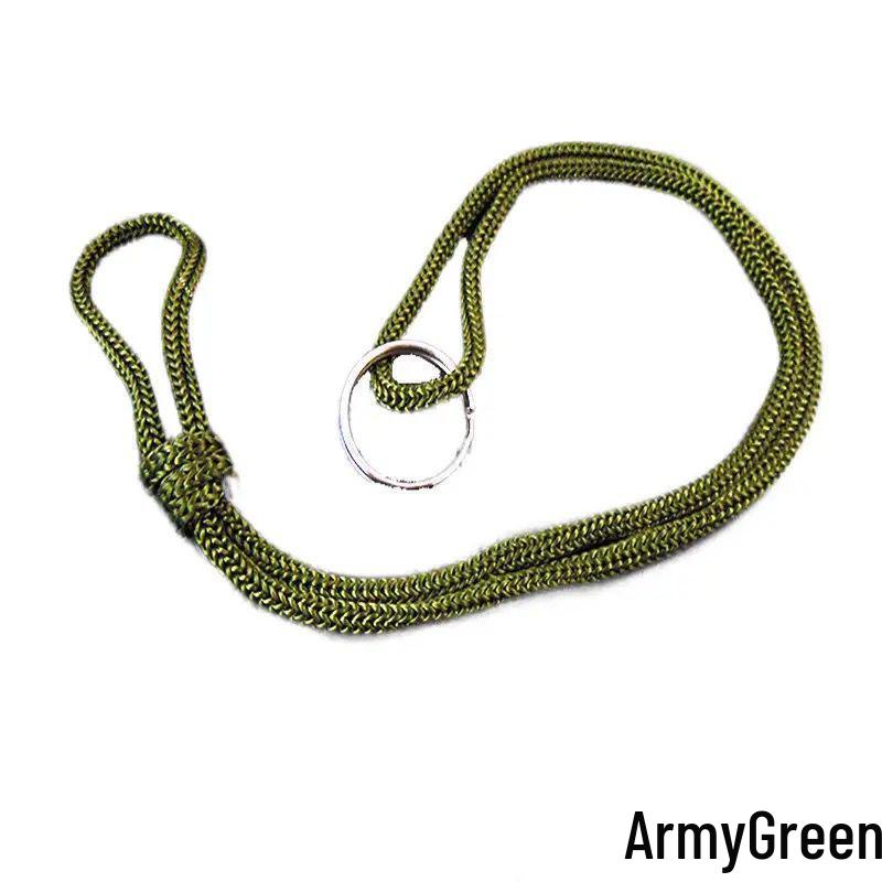 Прочный плетеный нейлоновый ремешок для ключей со стальной пряжкой