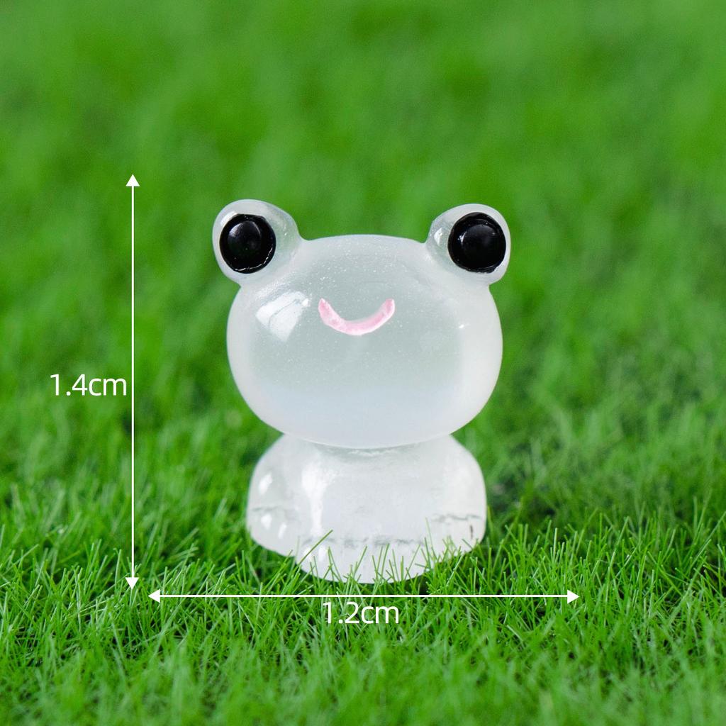 10pcs Luminous Frogs Mini Figurine Micro Landscape Decoration Frog Fairy Garden DIY Miniatures Home Decoration Accessories