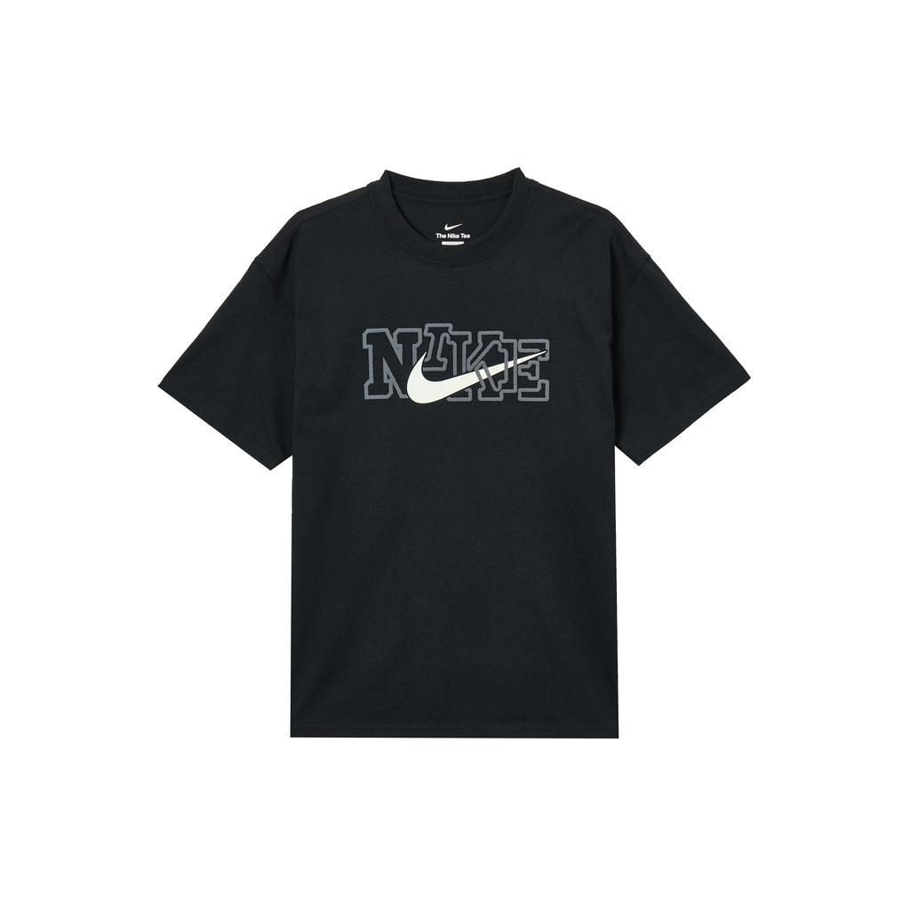 Nike Приятная к коже Модная Универсальная Простая Футболка с коротким рукавом Мужские топы Черный HJ3420-010