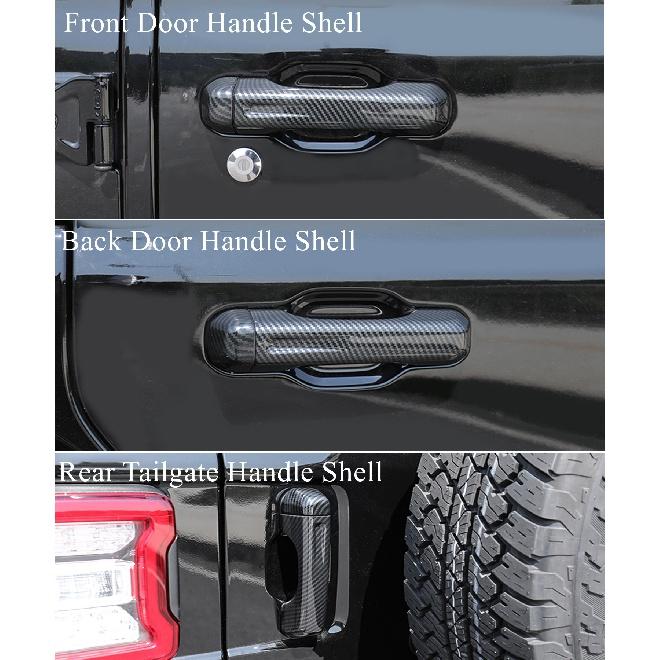 Car Side Door Grab Handle Decoration Cover Tailgate Handle Stickers for Jeep Wrangler JL 2018-2023 4-Door Exterior