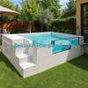 Compact Fiberglass Above Ground Outdoor Pool for Home & Garden Spa Use