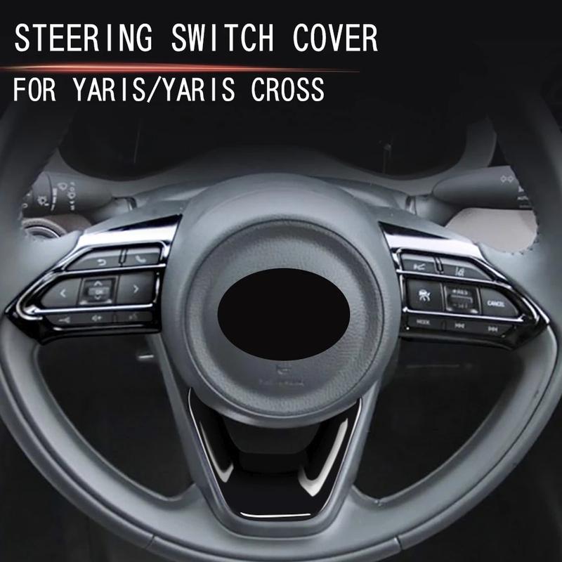Для Toyota Yaris     2024 ABS Хром Рамка Декоративные Накладки На Кнопки Руля Автомобиля Наклейка Стайлинг Аксессуары