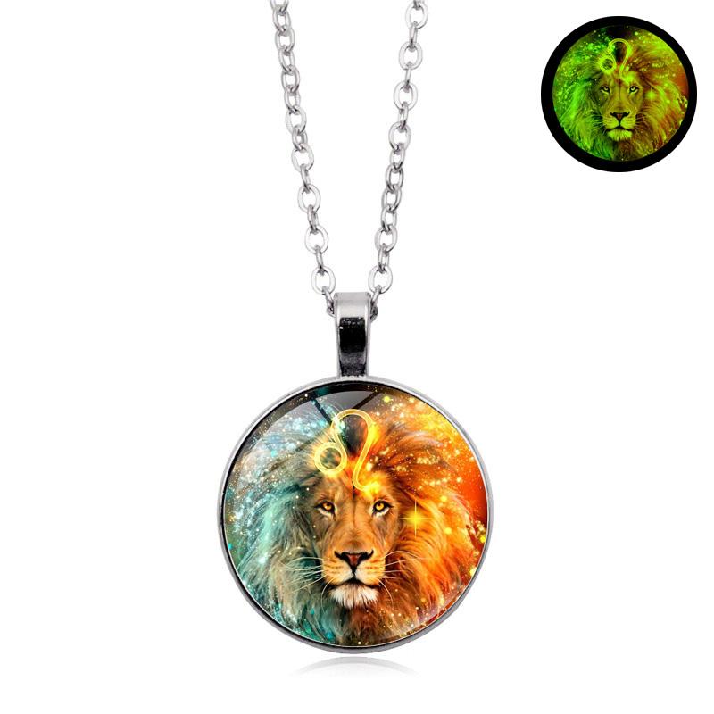 New Accessories Women's 12 Zodiac Heart Pendant Necklace 12 Constellation Pendant Valentine'sDayGift