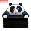 Plush Foldable Kids Sofa Cover  2 In 1 Foldable Children Sofa Cute Cartoon Lazy Sofa  Pillowcase Without Liner Filler