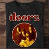Новая Футболка с коротким рукавом группы The Doors, Подарок для фаната, Черная, Размеры S-5XL, Черная Унисекс Футболка
