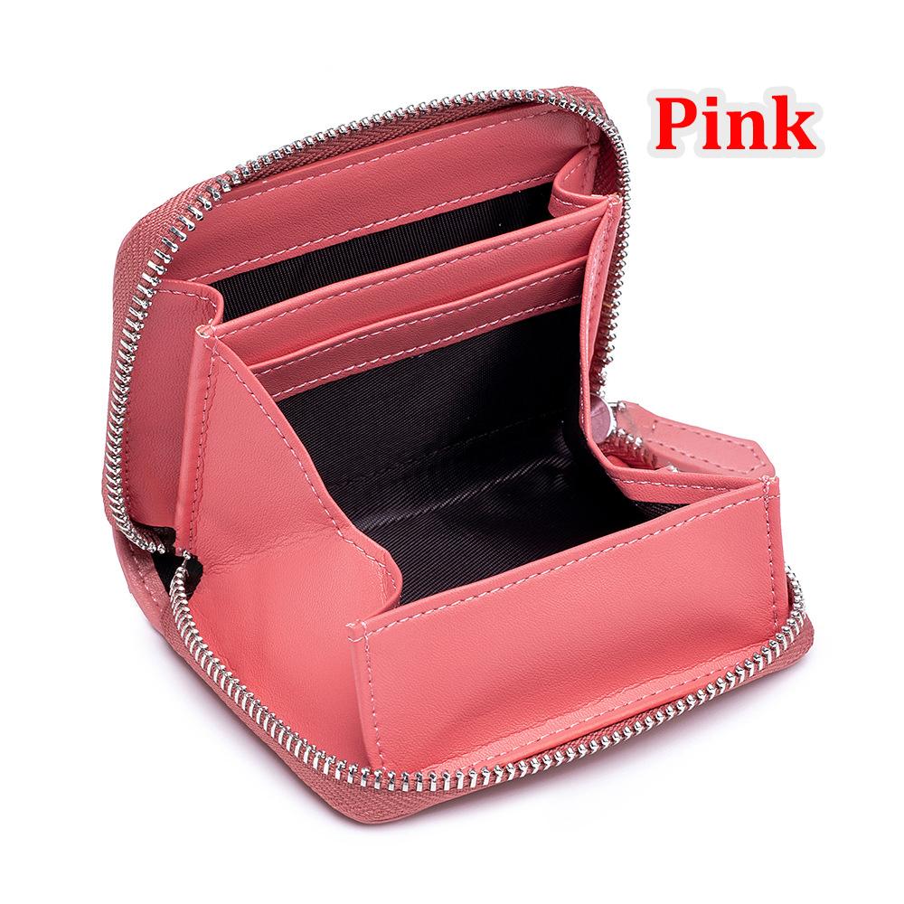 Модные сумки-держатели для монет из натуральной кожи, банковские кредитные карты, RFID-блокирующий кошелек для мужчин и женщин, тонкие небольшие монеты, ключи, карты, сумка на молнии