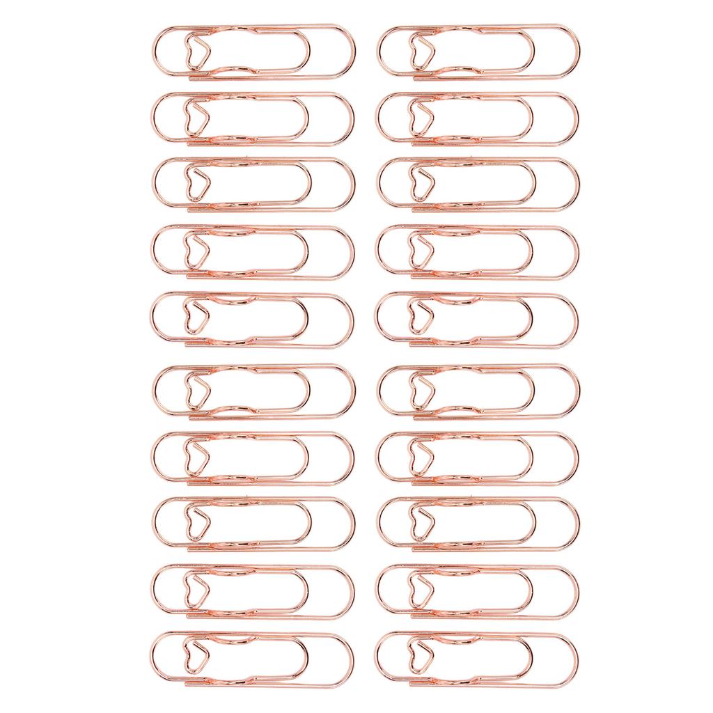 20pcs Pen Clips Metal Bookmark Paper Clip Stationery Tool Pen Holder Clips for Notebooks Book  