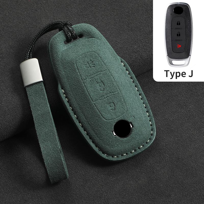 3 Buttons Suede Car Remote Key Case Cover Shell for Nissan Teana Qashqai X-Trail Kicks Tiida Car Key Anti-Scratch Cover Shell