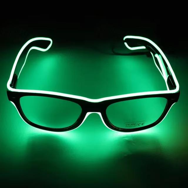 Новые мигающие очки EL Wire LED очки Светящиеся Хэллоуин Вечеринка Реквизит Освещение Новинка Подарок Яркие Фестивальные Светящиеся Солнцезащитные Очки