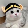 Костюм для питомца собаки кошки шляпа головной убор для котенка забавный милый головной убор реквизит для фото эксцентричная вязаная шапка